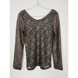 Beate Heymann Street Couture Lace Top Women’s 10 Baroque Bronze German Designer